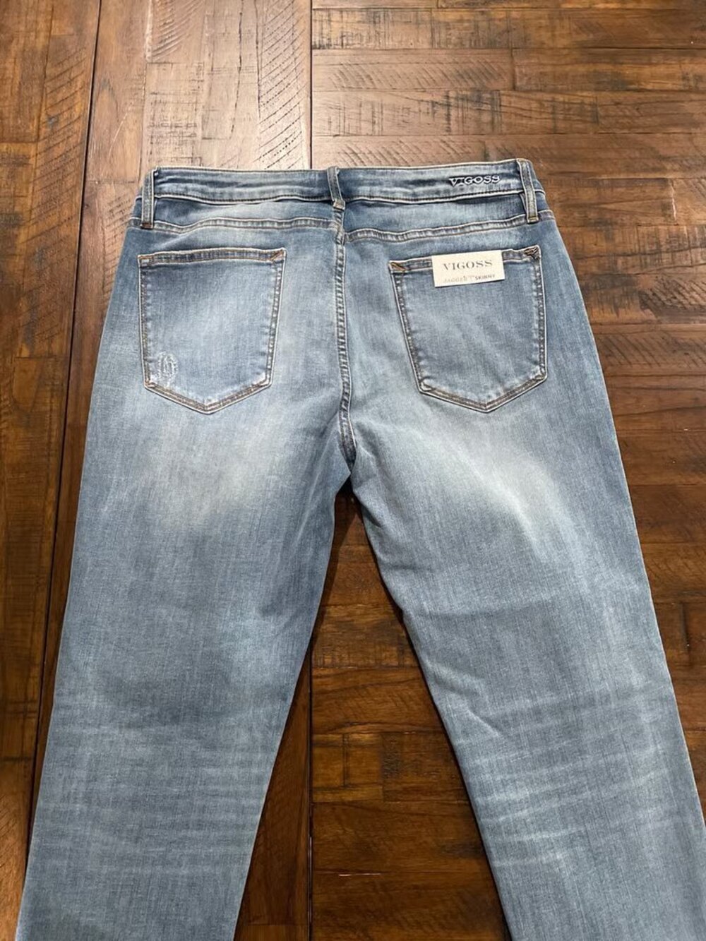 Women Distressed Blue Skinny Jeans Stretch Denim
